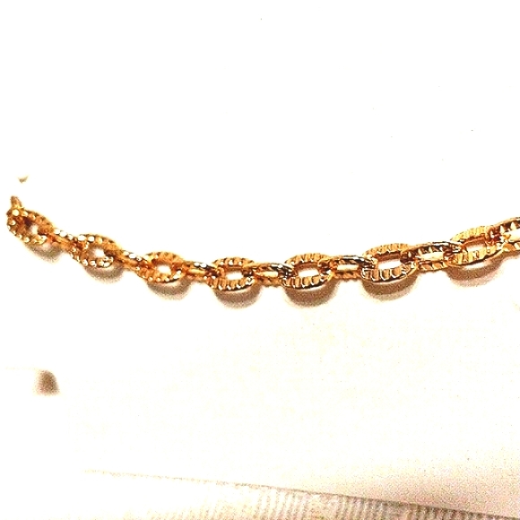 Simulated Diamond & Gold Chain Necklace 12" Fashion Jewelry Cocktail Party New! - Picture 3 of 8